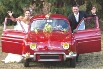 Hochzeitsauto in rot