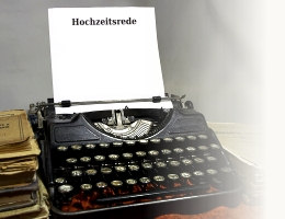 Hochzeitsrede Schreibmaschine