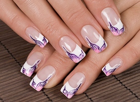 Hochzeitsnägel / Brautnägel / Nail Art mit Schmetterling