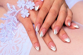 Hochzeitsnägel / Brautnägel / Nail Art zwei Hände