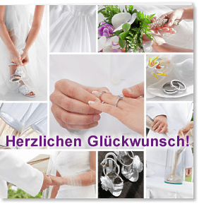 Glückwünsche zur Hochzeit