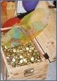 Geld in einer Schatztruhe als Geschenk versteckt Geldgeschenk Goldmünzen