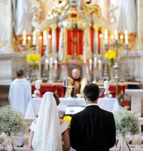 Heirat in Kirche